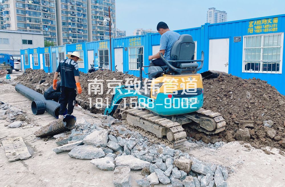 328宣闸村开挖置换管道